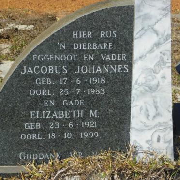 VERMEULEN Jacobus Johannes 1918-1983 &amp; Elizabeth M. 1921-1999