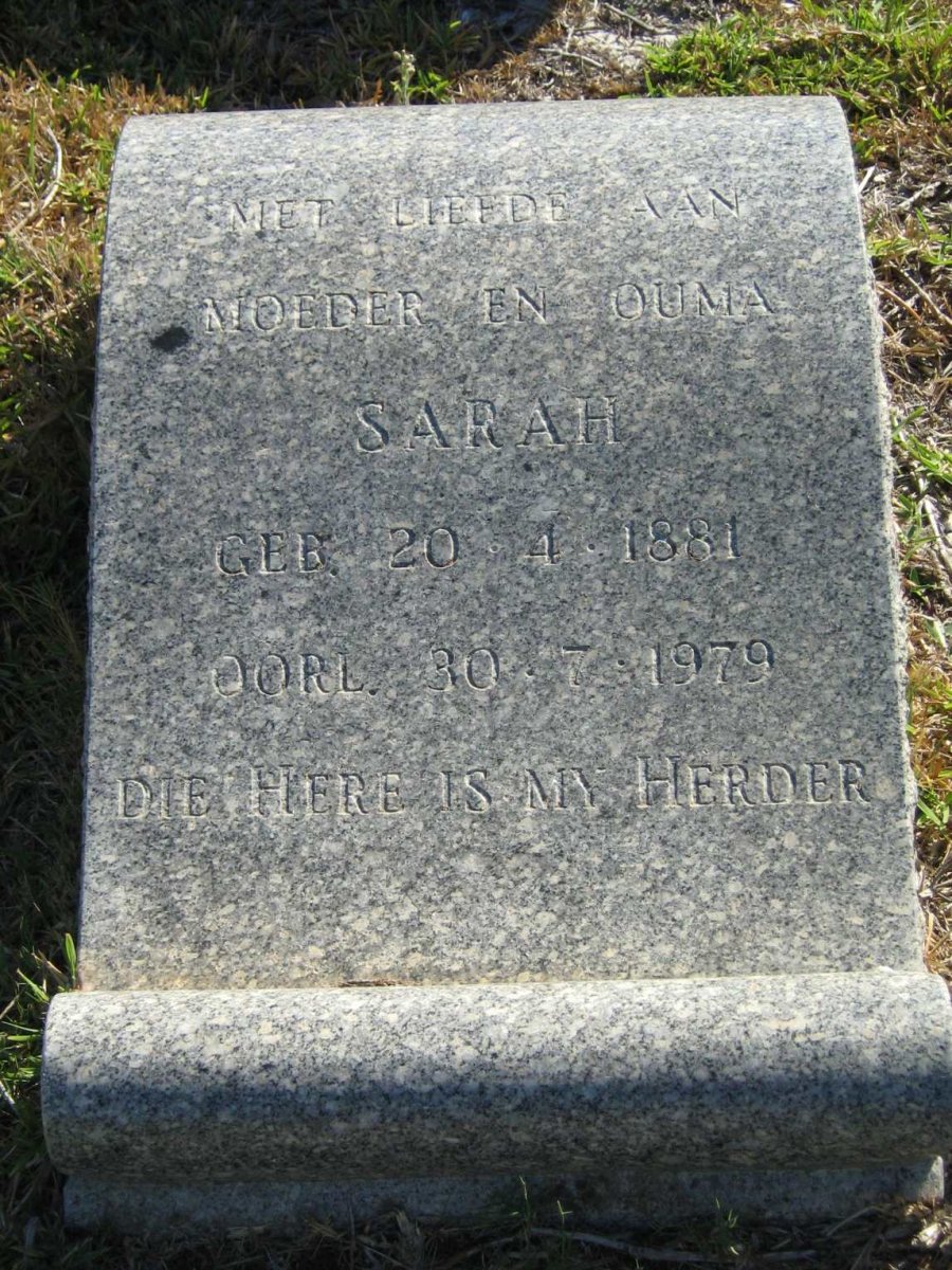 JOOSTE Sarah 1881-1979