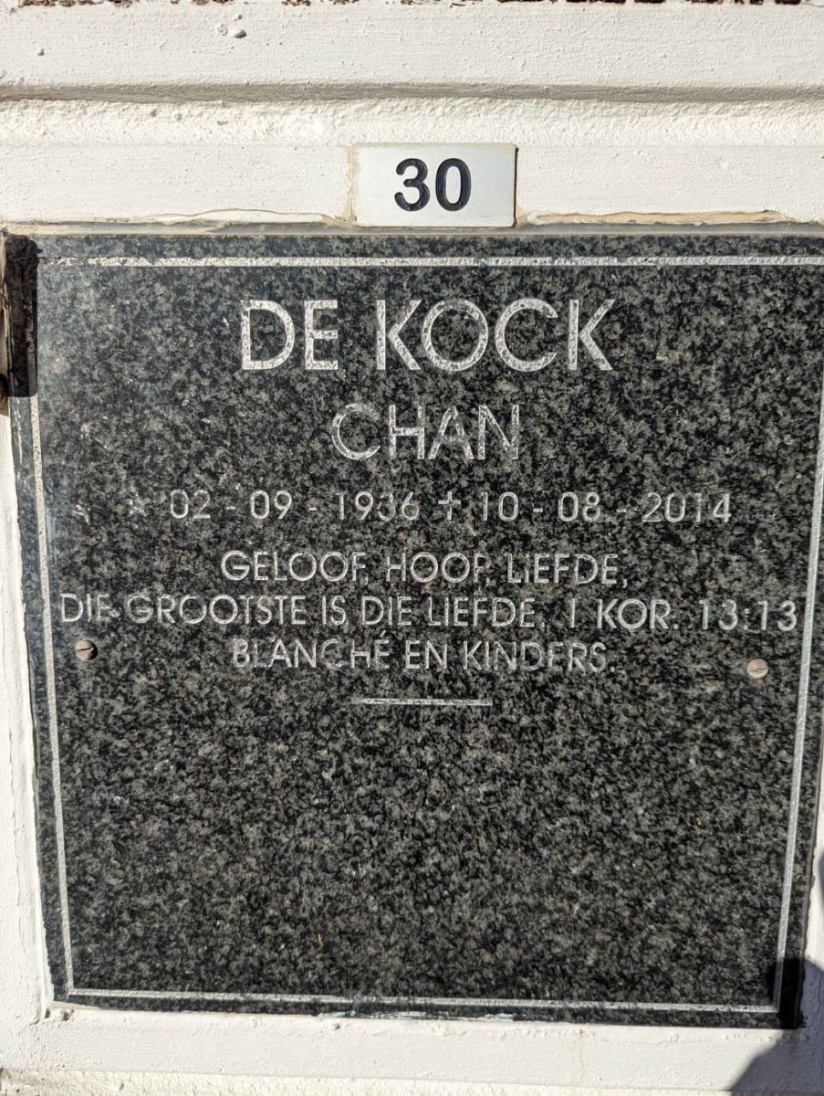 KOCK Chan, de 1936-2014