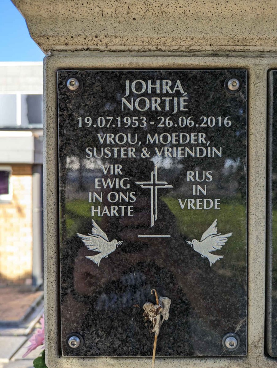 NORTJE Johra 1953-2016