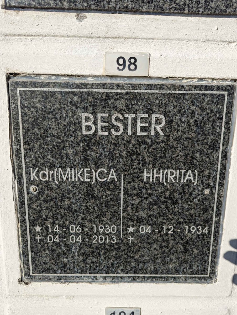 BESTER C.A. 1930-2013 &amp; H.H. 1934-