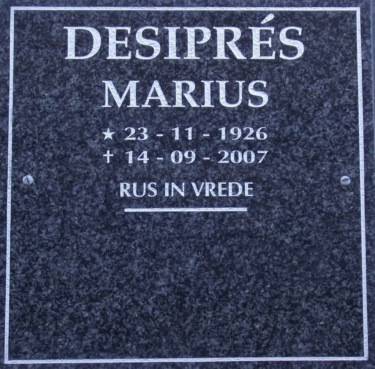 DESIPRÉS Marius 1926-2007