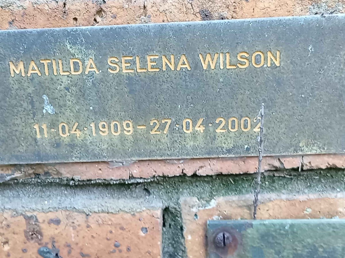 WILSON Matilda Selena 1909-2002