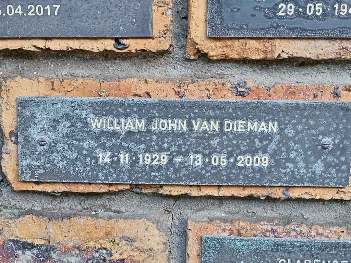 DIEMAN William John, van 1929-2009