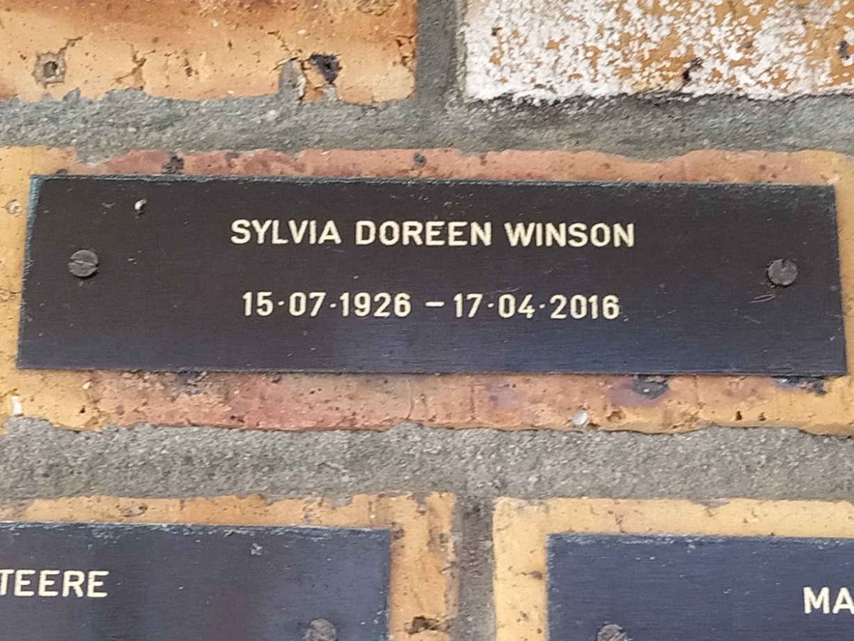 WINSON Sylvia Doreen 1926-2016