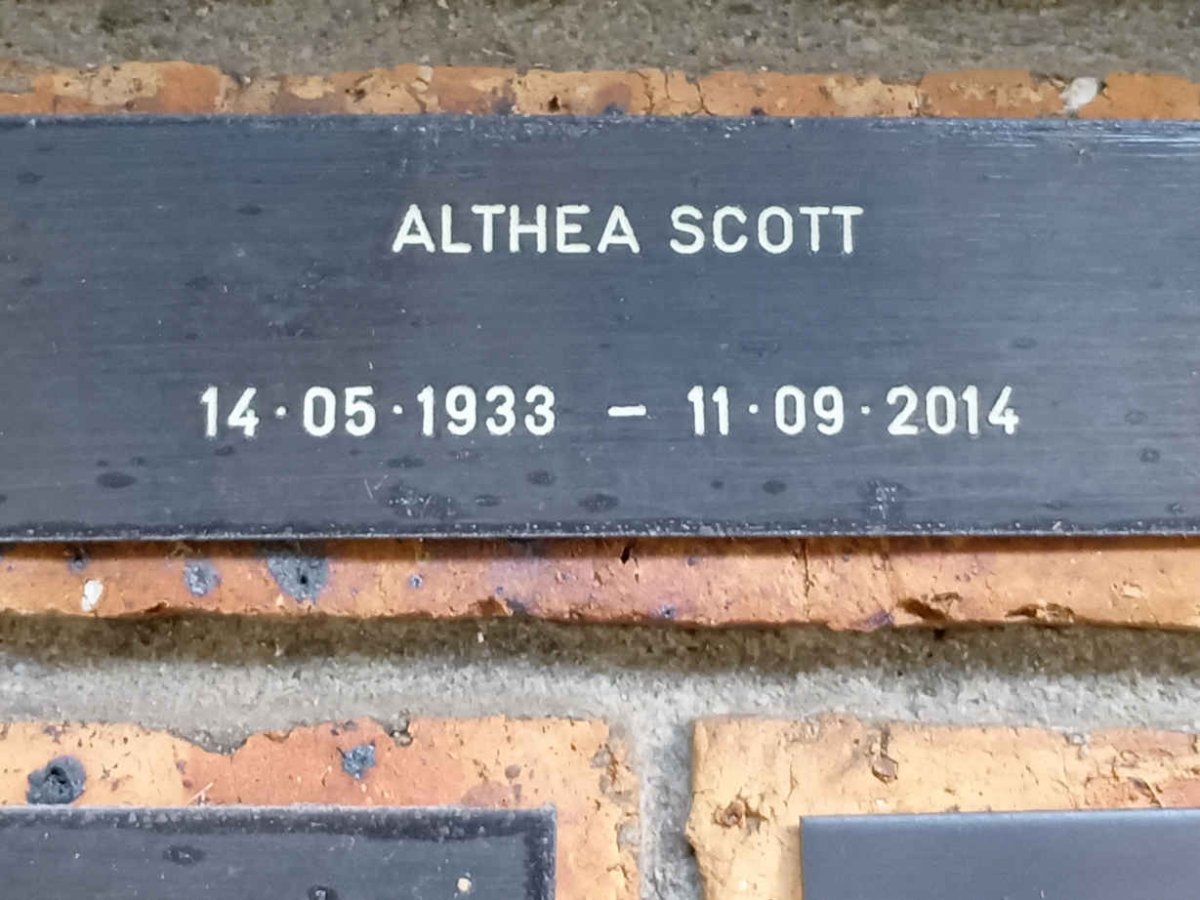 SCOTT Althea 1933-2014