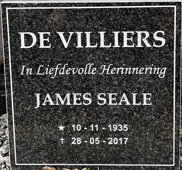 VILLIERS James Seale, de 1935-2017