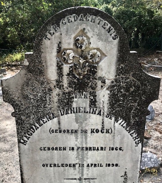 VILLIERS Magdalena Danielina, de nee DE KOCK 1866-1898