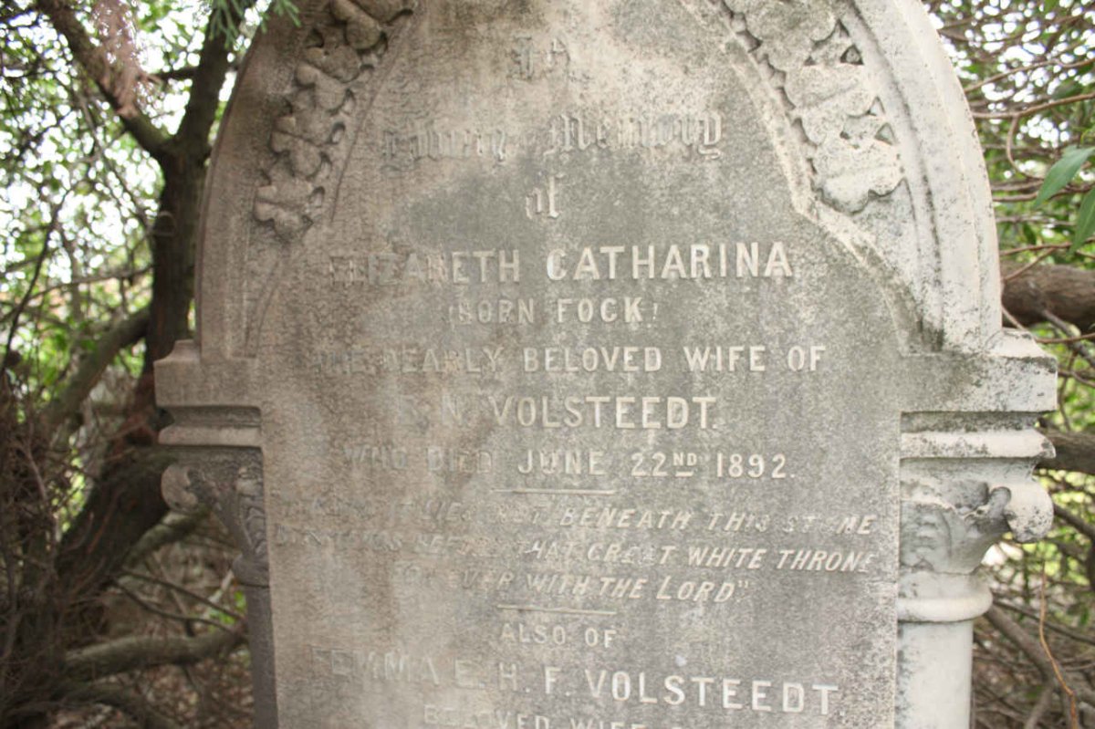 VOLSTEEDT Elizabeth Catharina nee FOCK -1892