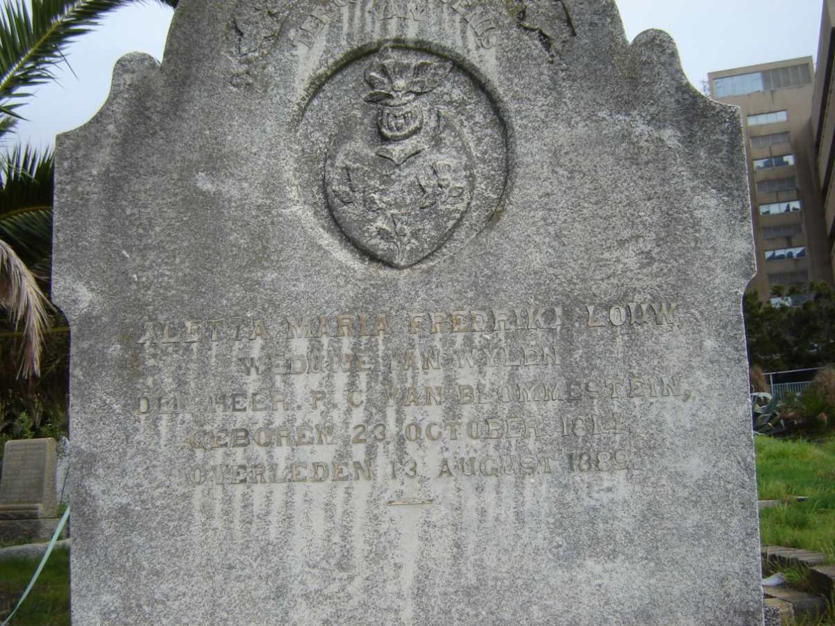 BLOMMESTEIN Aletta Maria Fredrika Louw, van 1811-1889