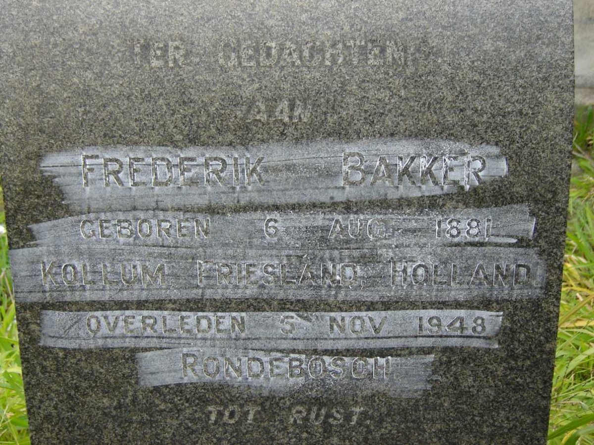 BAKKER Frederik 1881-1948