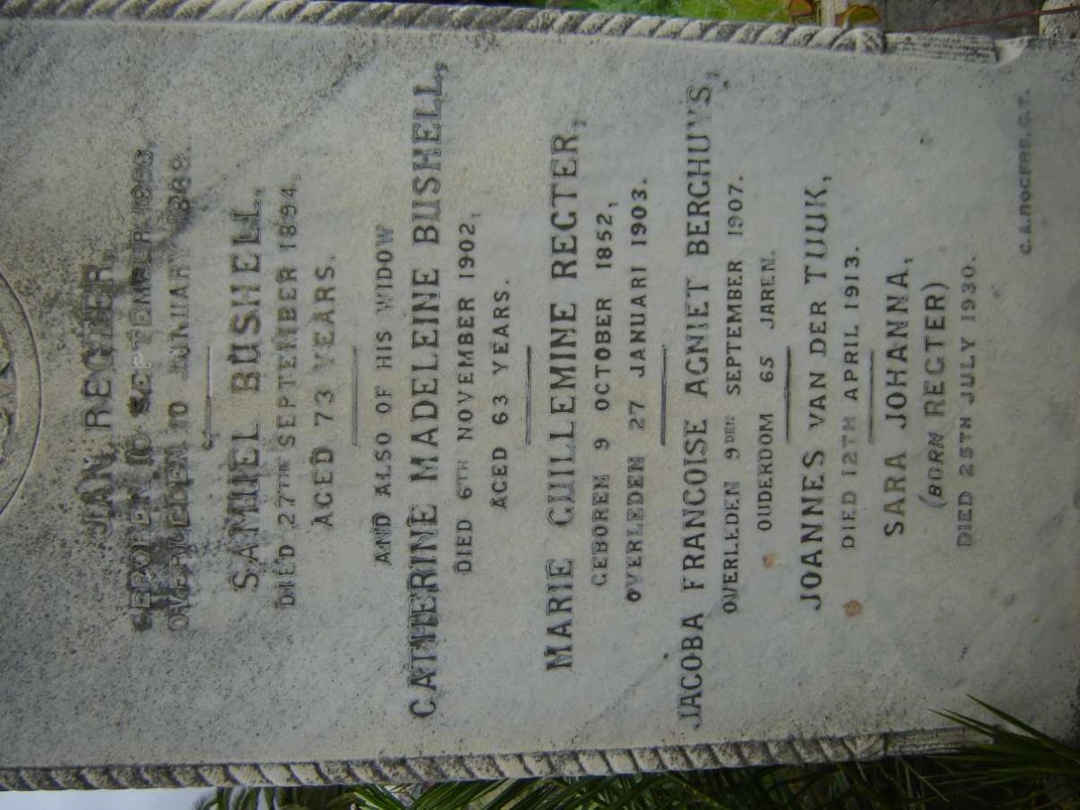 BUSHELL :: BERGHUYS :: REGTER :: VAN DER TUUK