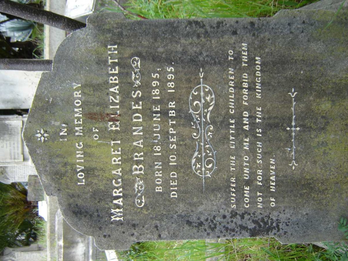 BRANDES Margaret Elizabeth 1895-1895