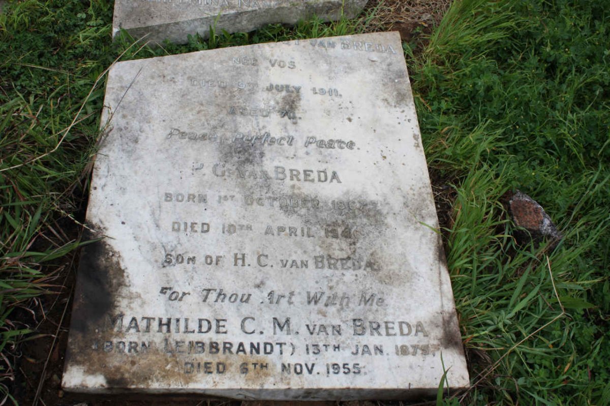 BREDA P.G., van 1867-1946 &amp; Mathilde C.M. LEIBBRANDT 1875-1955