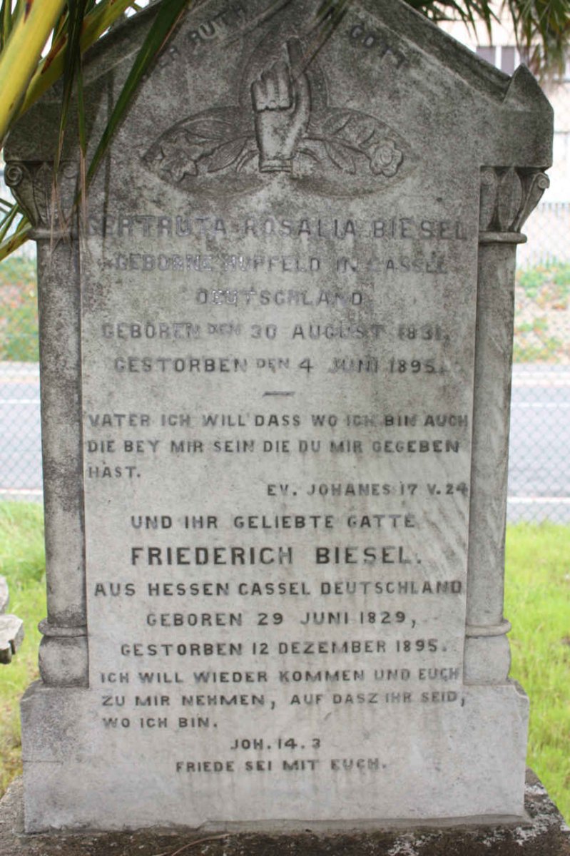 BIESEL Friederich 1829-1895 &amp; Gertruida Rosalie 1831-1895