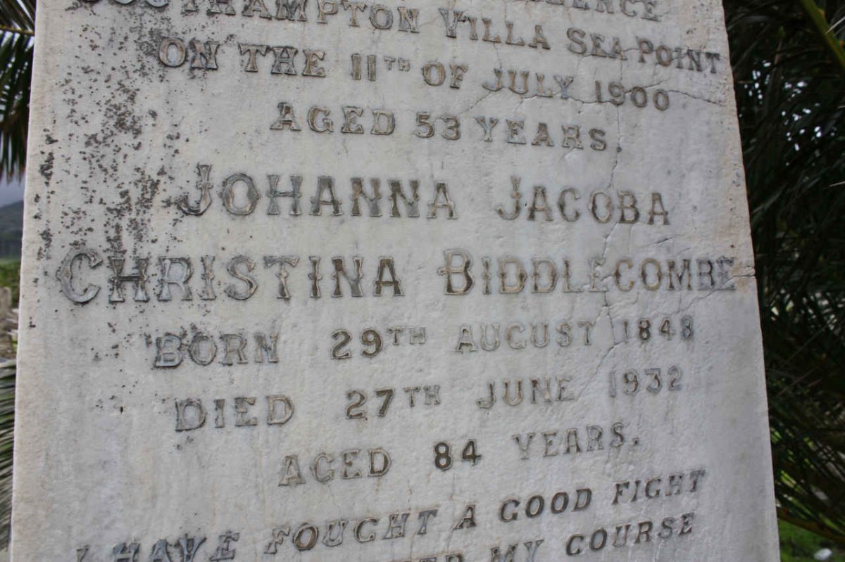 BIDDLECOMBE Johanna Jacoba Christina 1848-1932