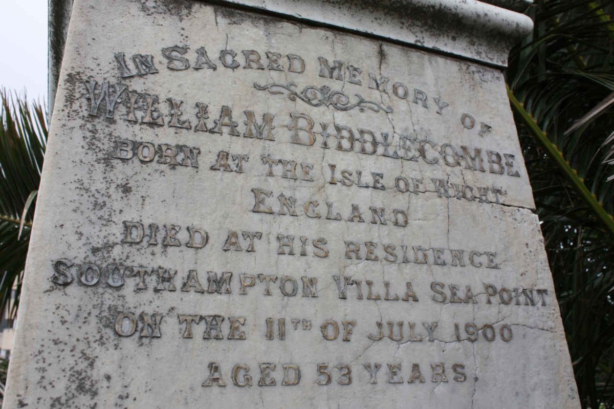 BIDDLECOMBE William -1900
