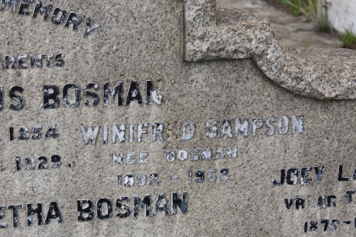 SAMPSON Winifred nee BOSMAN 1892-1968