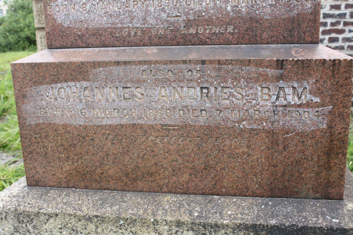 BAM Johannes Andries 1868-1904