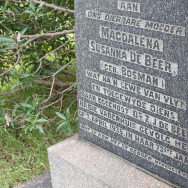 BEER Magdalena Susanna, de nee BOSMAN -1935