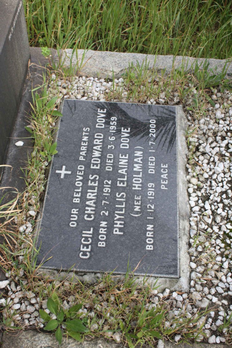 DOVE Cecil Charles Edward 1912-1959 &amp; Phyllis Elaine HOLMAN 1919-2000