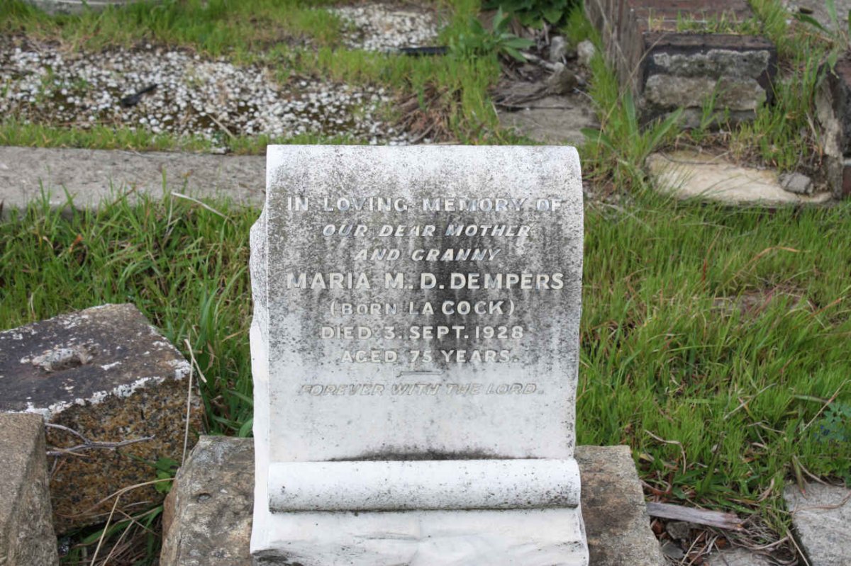 DEMPERS Maria M.D. nee La COCK -1928