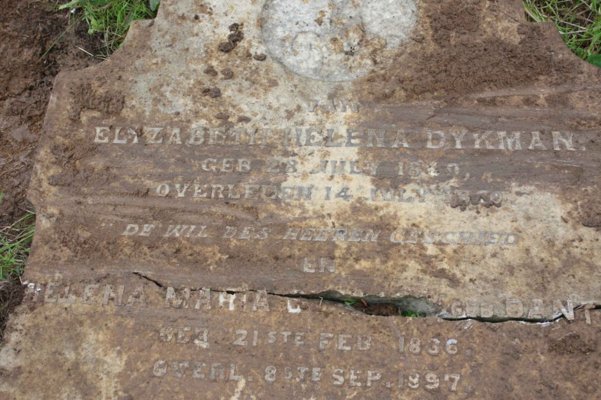 DYKMAN Elizabeth Helena 1869-18?0 :: ? Helena Martha C. nee DANTU 1836-1987
