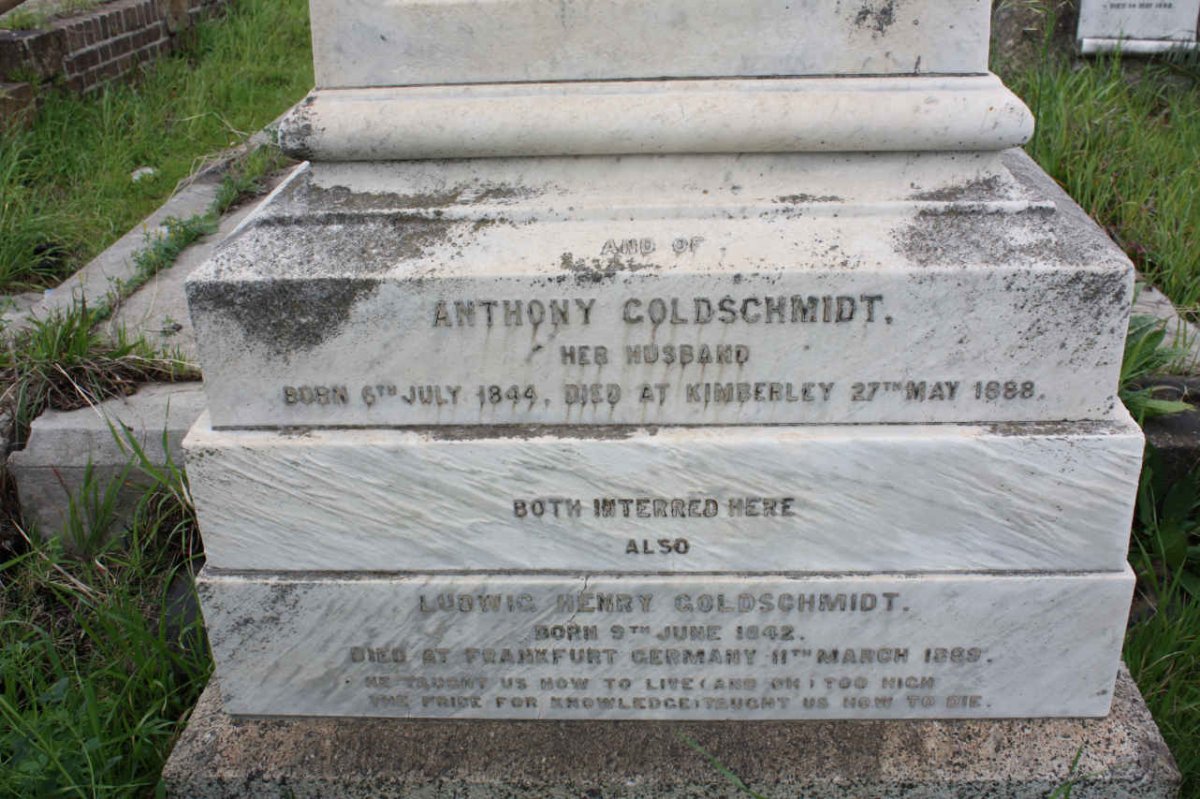 GOLDSCHMIDT Anthony 1844-1888 :: GOLDSCHMIDT Ludwig Henry 1842-1889