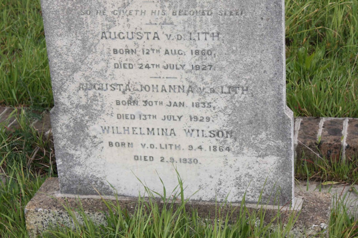 LITH Augusta, v.d. 1860-1927 :: V.D. LITH Augusta Johanna 1835-1929 :: WILSON Wilhelmina nee V.D. LITH 1864-1930