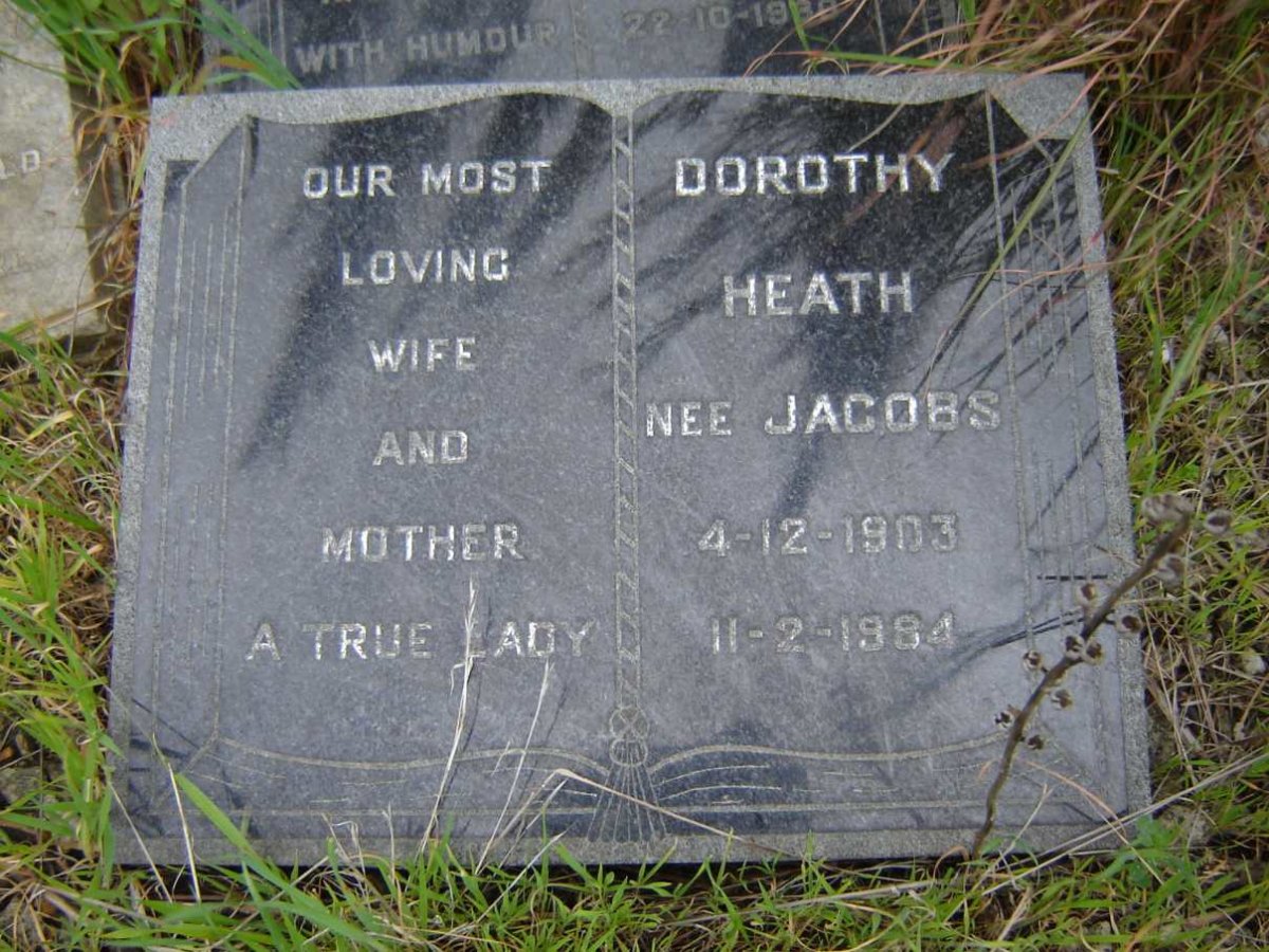 HEATH nee JACOBS 1903-1984