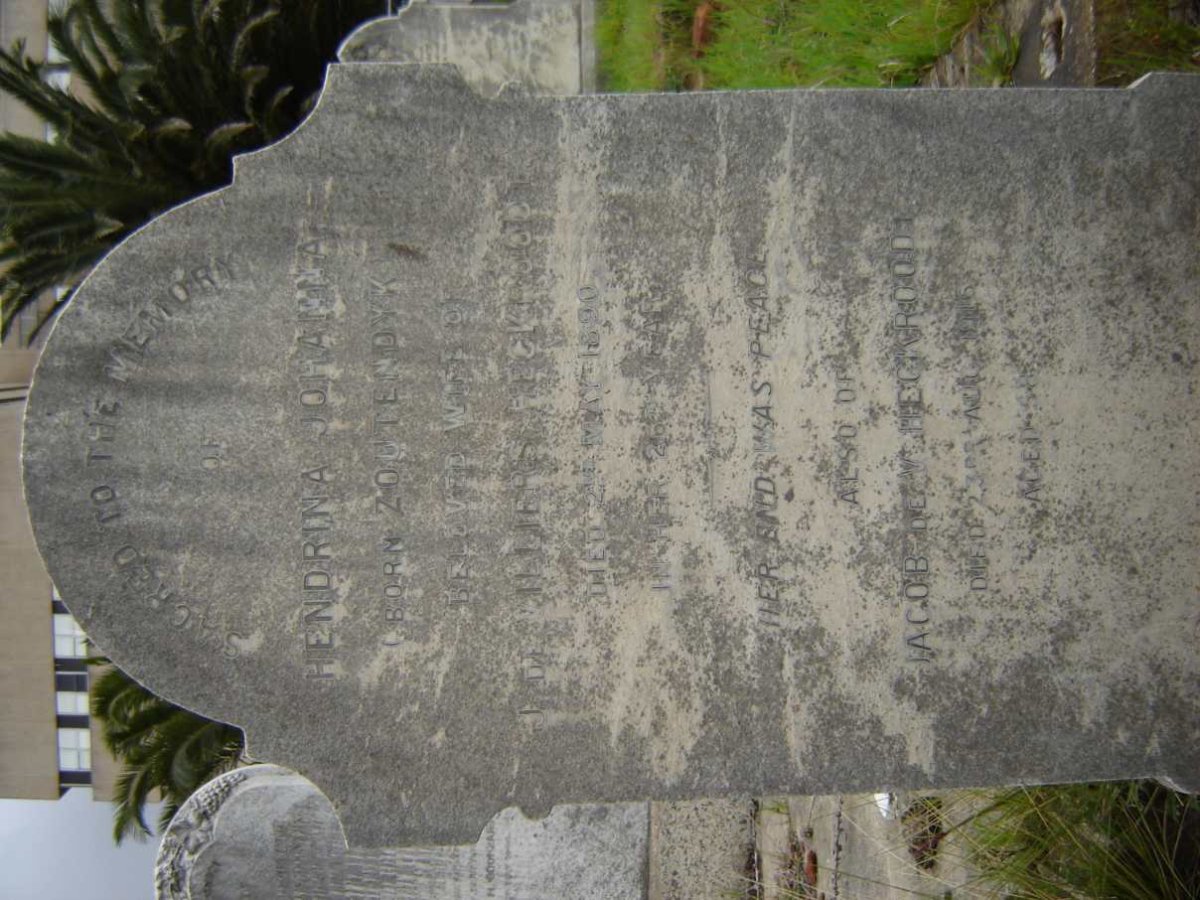 HECKROODT Jacob de V. -1916 &amp; Hendrina Johanna -1890
