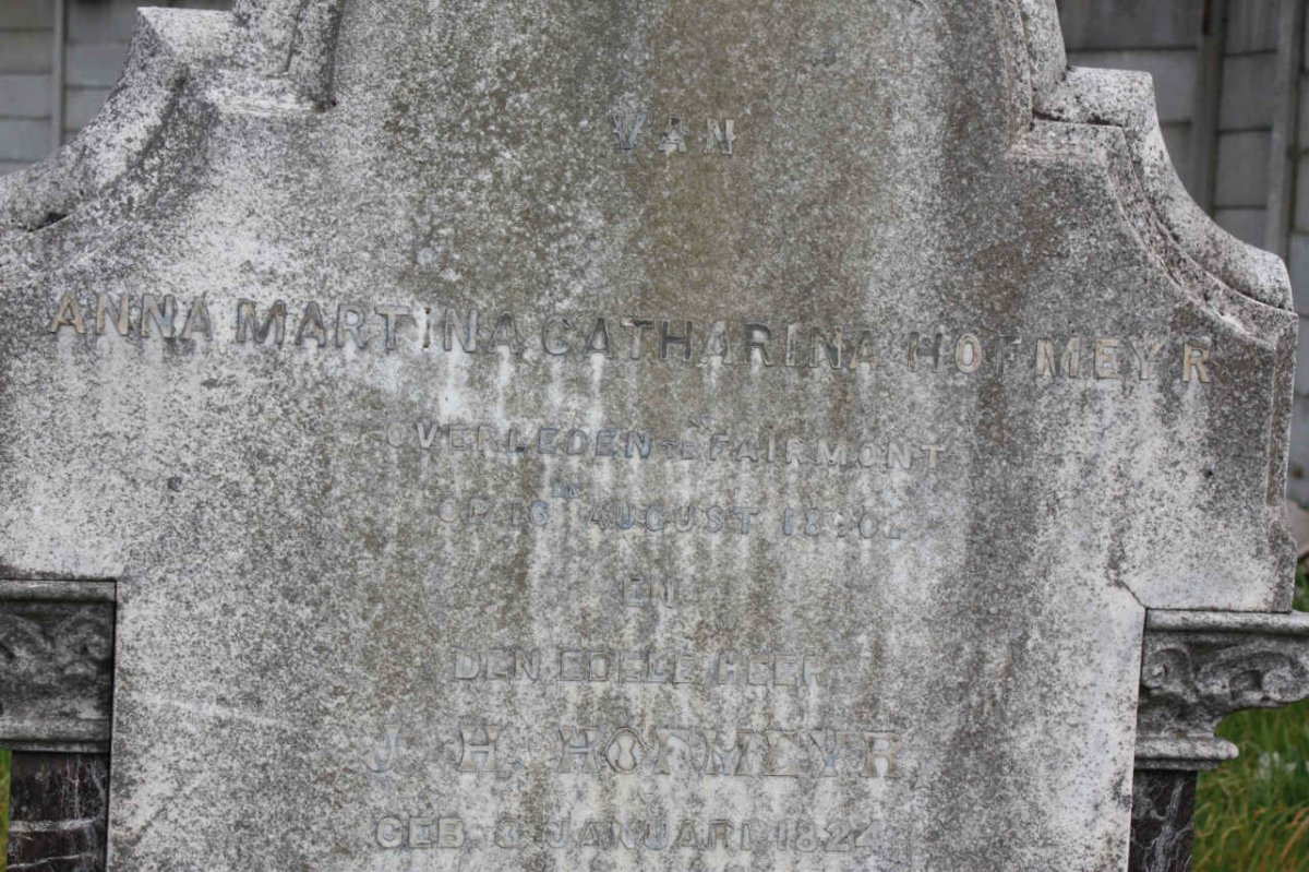 HOFMEYR Anna Martina Catharina -18?? :: HOFMEYR J.H.  1824-1900