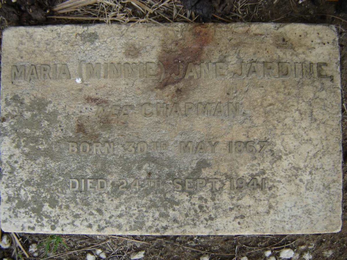 JARDINE Maria Jane nee CHAPMAN 1867-1941
