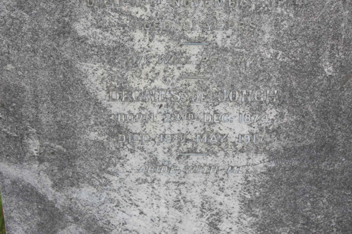 JONGH Degnes de, 1874-1917