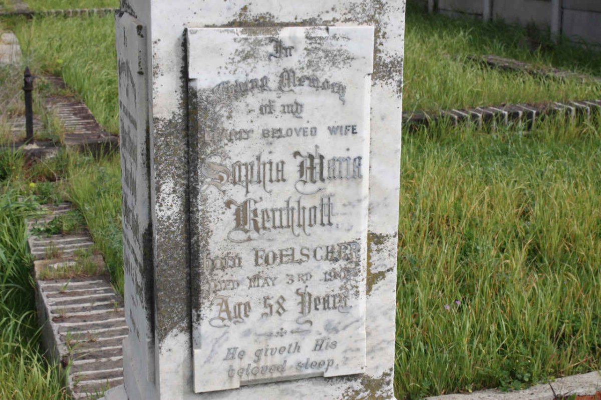 KERCHHOFF Sophia Maria nee FOELSCHER -1907