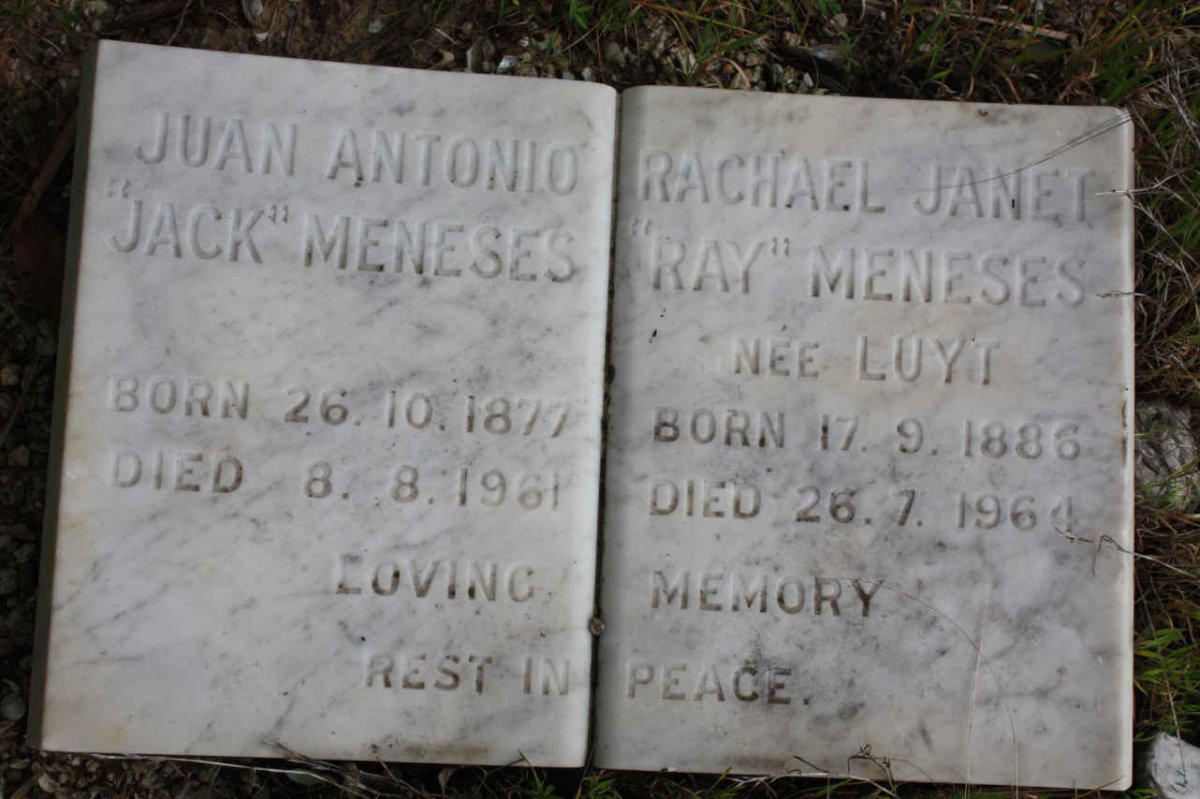 MENESES Juan Antonio 1877-1961 &amp; Rachel Janet LUYT 1886-1964
