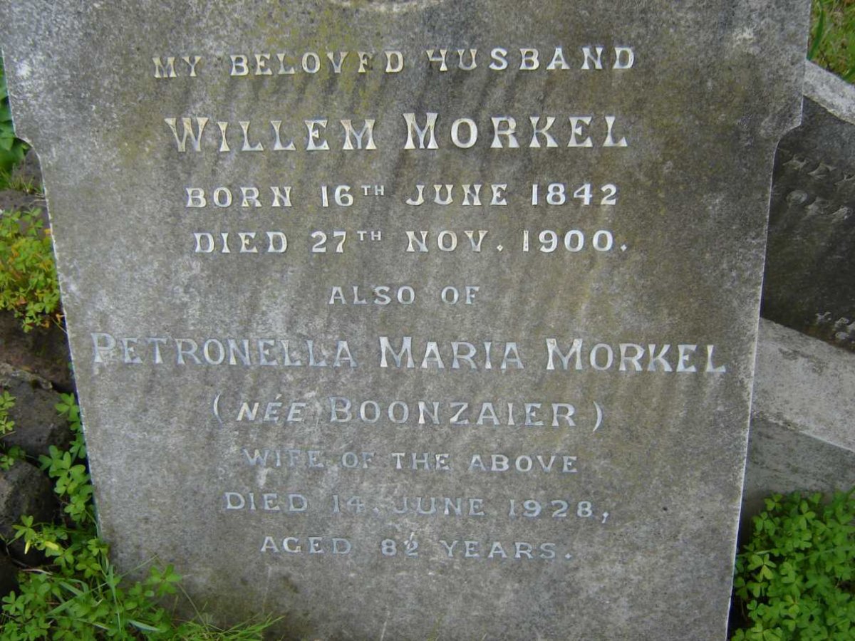 MORKEL Willem 1842-1900 &amp; Petronella Maria BOONZAIER -1928
