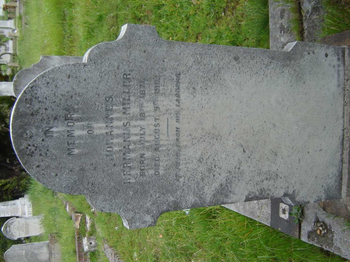 MILLER Johannes Hermanus 1871-1911