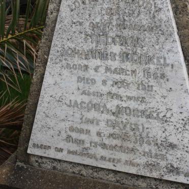 MORKEL Fredrick Johannes 1843-1911 &amp; Jacoba DAVIS 1847-1923