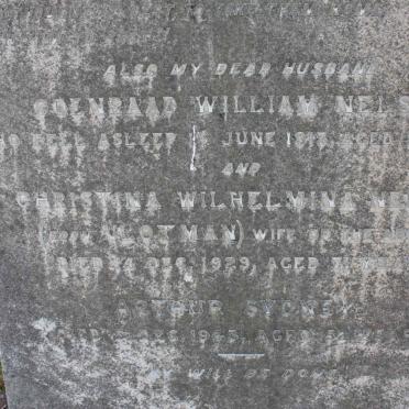 NELSON Coenraad William -1913 &amp; Christina Wilhelmina VLOTMAN -1929 :: NELSON Arthur Sydney -1943