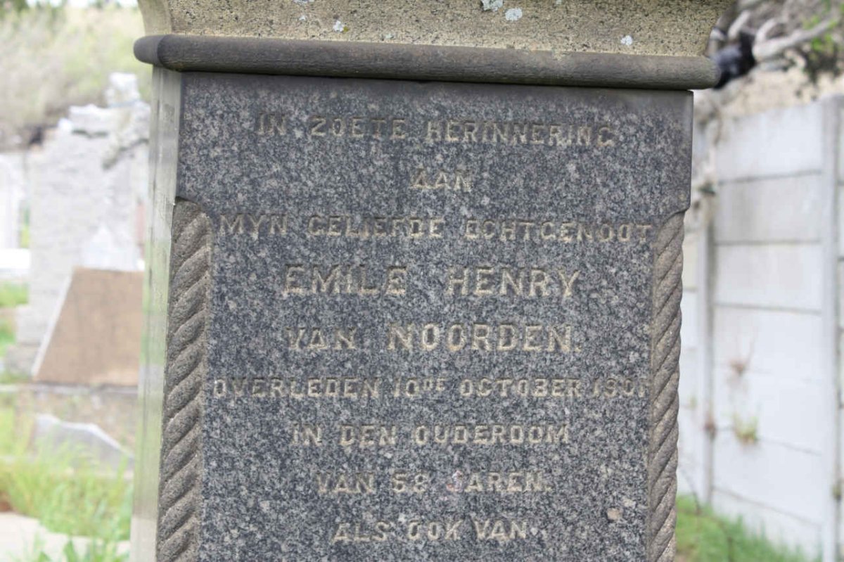 NOORDEN Emile Henry, van -1901