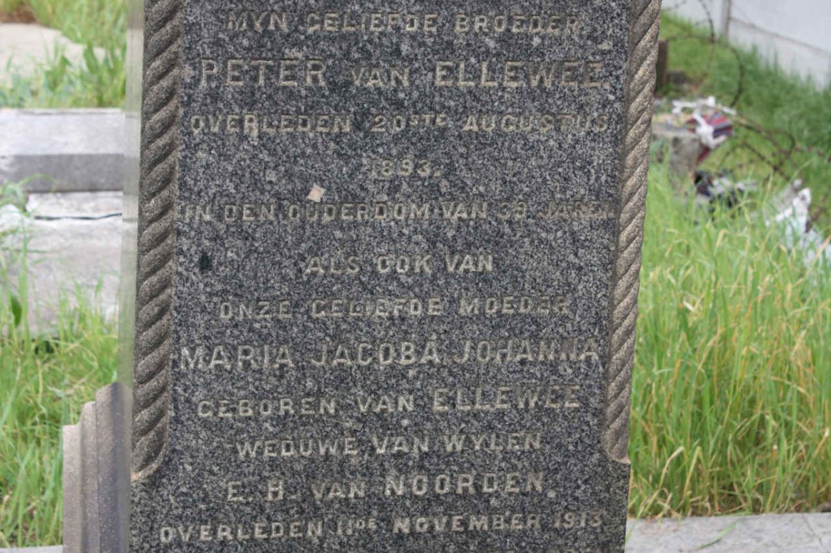 ELLEWEE Peter, van -1893 :: VAN NOORDEN Maria Jacoba Johanna nee VAN ELLEWEE -1913