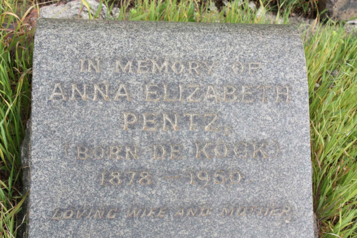 PENTZ Anna Elizabeth nee de KOCK 1878-1950