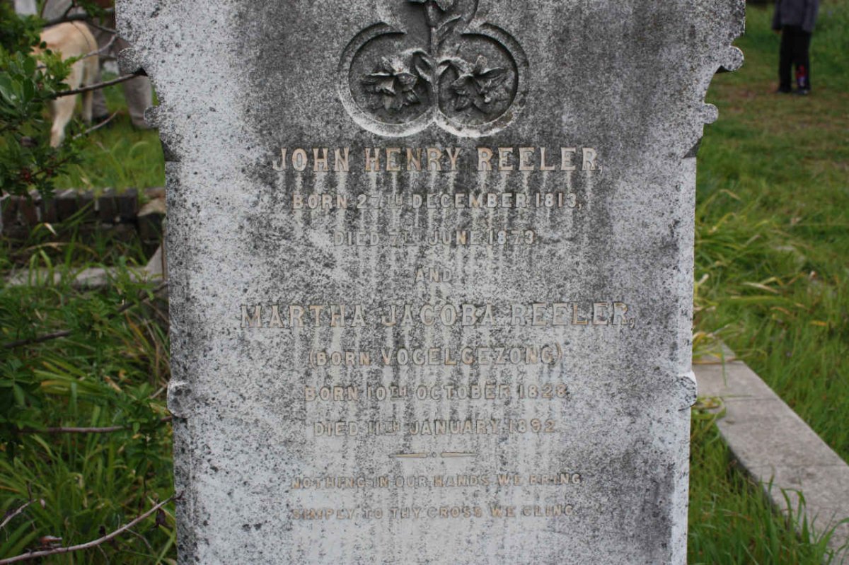 REELER John Henry 1813-1873 &amp; Martha Jacoba VOGELGEZONG 1828-1892