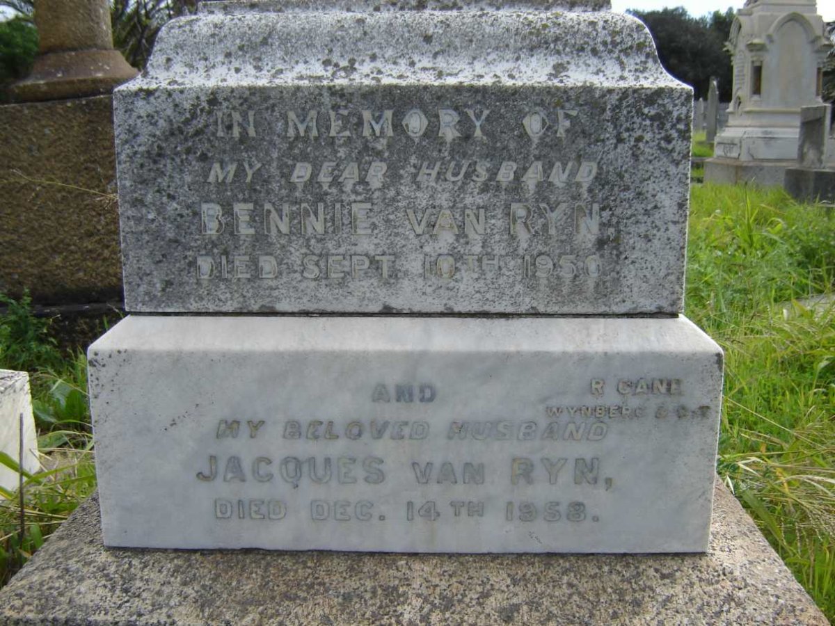RYN Bennie, van -1950 :: VAN RYN Jacques -1958