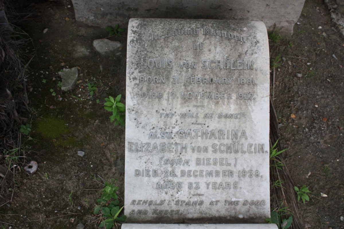 SCHULEIN Louis, von 1881-1927 &amp; Catharina Elizabeth BIESEL -1938