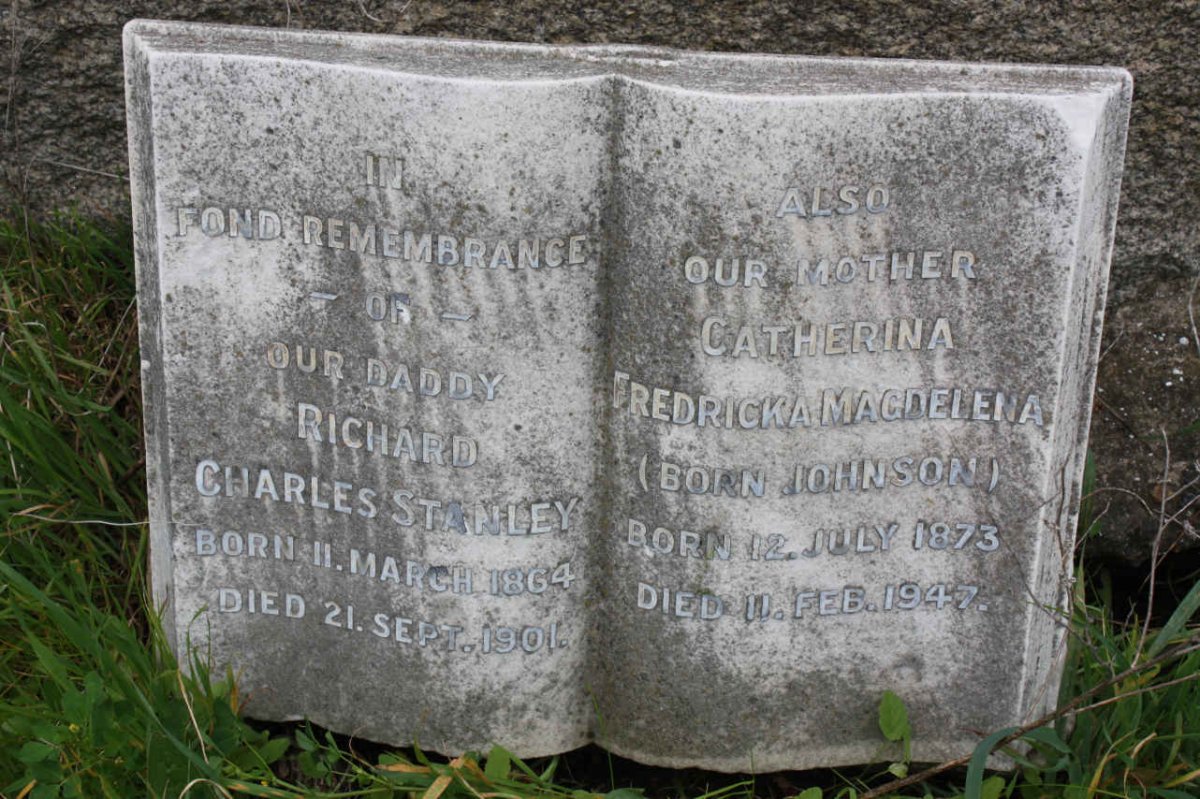 STANLEY Richard Charles 1864-1901 &amp; Catherina Fredricka Magdalena JOHNSON 1873-1947