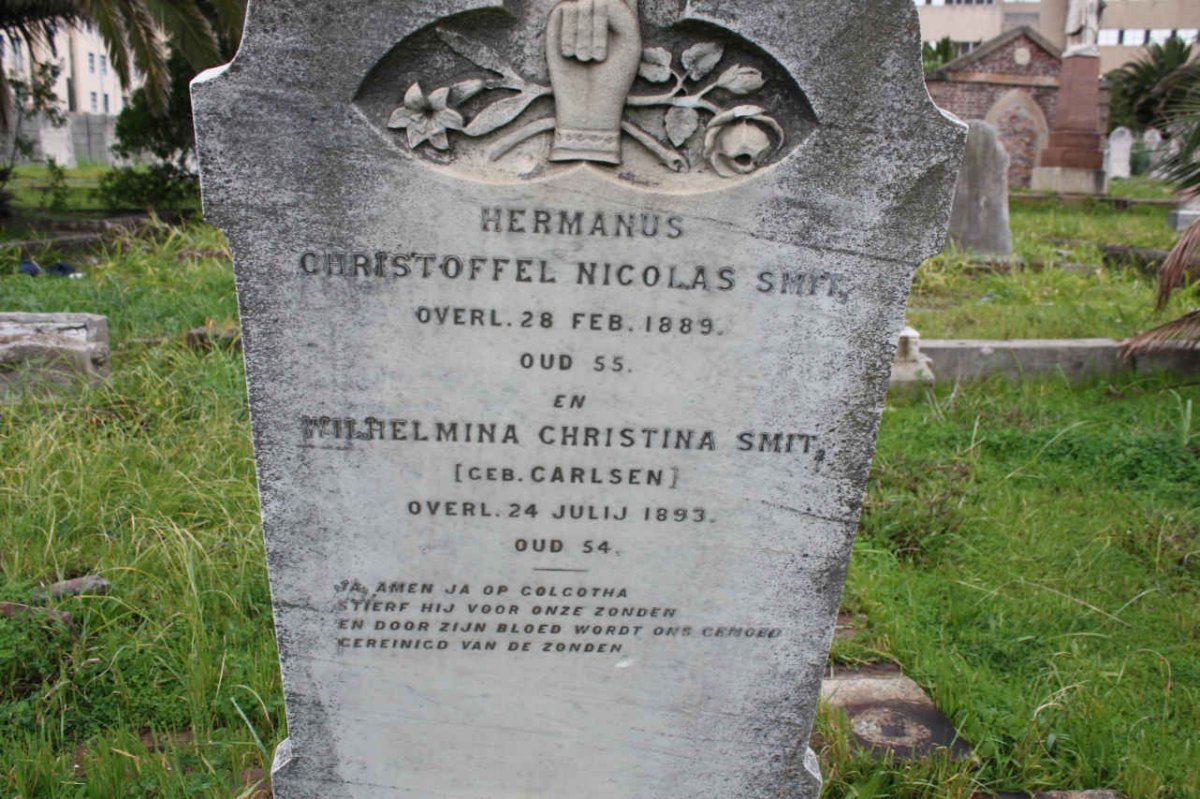 SMIT Hermanus Christoffel Nicolas -1889 &amp; Wilhelmina Christina CARLSEN -1893