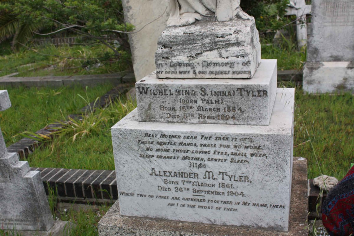 TYLER Alexander M. 1861-1904 &amp; Wilhelmina S. PALM 1864-1904
