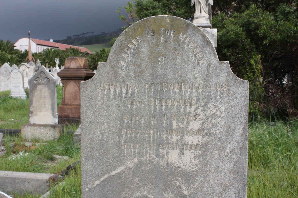 VOS Johanna Petronella nee BERRANCE 1808-1890
